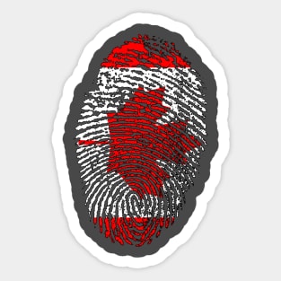 Canada Flag - Canadian Flag - CA Flag Fingerprint Sticker